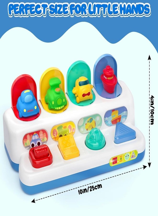BeFunky Pop Up Baby Toy 6 7 8 9 10 11 12 Months Montessori Toy Baby 1 Year Toy Early Development Cause and Effect Learning Toy Motor Skills Toy Interactive Toy Baby Gift (Vehicles) - Image 4